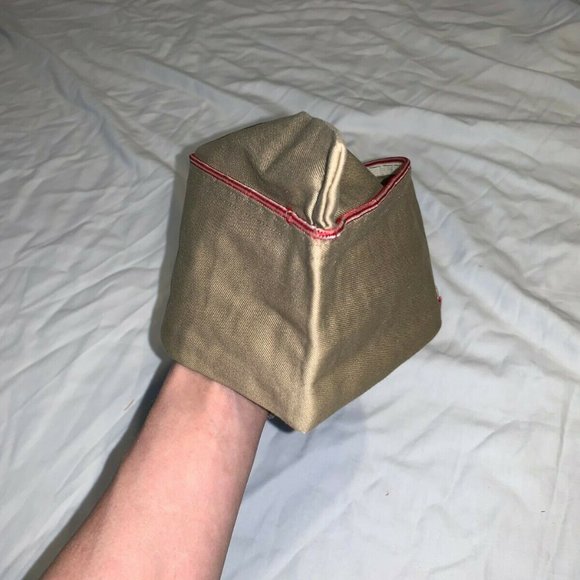 KOREAN WAR sz7.5 1952 ARMY GARRISON COVER ENGINEER SERVICE CORD CAP KD 01029 - Picture 5 of 12